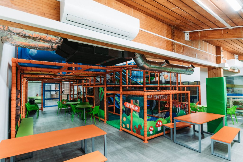 INDOOR PLAY AREA OF A SOFT PLAY FRAME IN LISKEARD